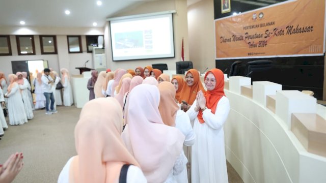 Fadliah Firman pada Acara Halalbihalal DWP Kota Makassar.(F-Humas)