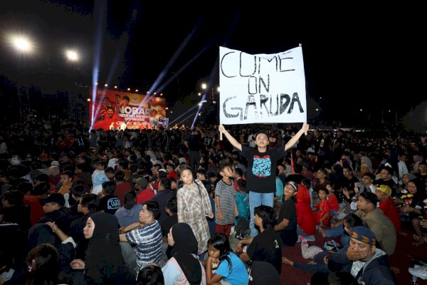 Ultras Garuda Ikut Meriahkan Nobar Piala Asia AFC Cup U-23 di Makassar