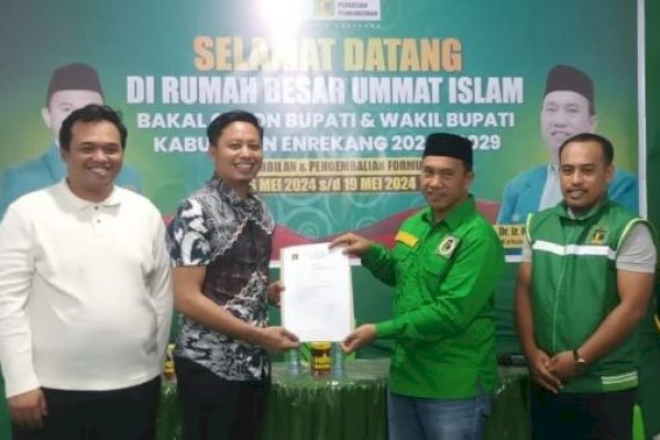 Kembalikan Formulir Pendaftaran ke PPP, Pasangan Yusuf Ritangnga-Andi Tenri Liwang Mantap Maju Pilkada Enrekang