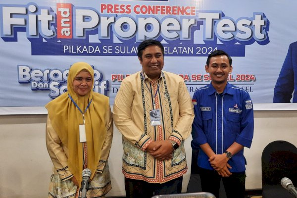 Chaidir Syam-Suhartina Kompak Jalani Fit and Proper Test di Demokrat