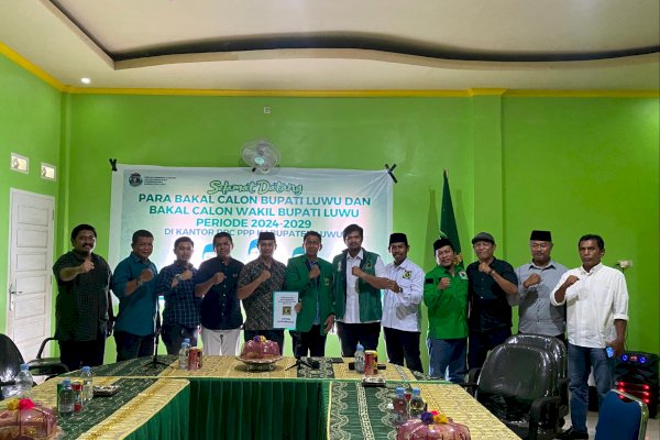 Kompaknya Pengurus-Legislator PPP Luwu Sambut Arham Basmin saat Daftar Calon Bupati