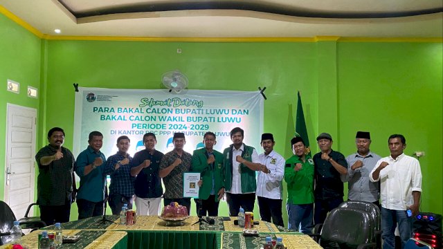 Kompaknya Pengurus-Legislator PPP Luwu Sambut Arham Basmin saat Daftar Calon Bupati