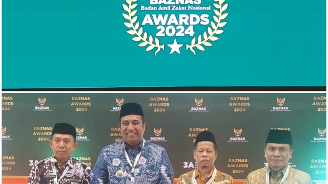 Bupati Maros Chaidir Syam Terima Penghargaan Sebagai Kepala Daerah Pendukung Pengelola Zakat Terbaik