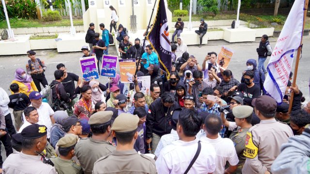 KJPP Gelar Aksi Damai di Kantor DPRD Sulawesi Selatan.