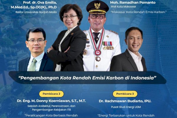 Wali Kota Makassar Danny Pomanto Dipercaya Jadi Pembicara di UGM, Bahas Makassar Kota Rendah Emisi Karbon
