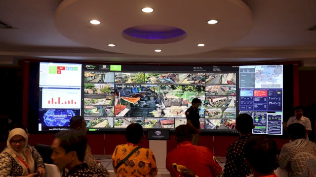 Rombongan Pelatihan LAN RI Terpukau Inovasi War Room Kota Makassar.