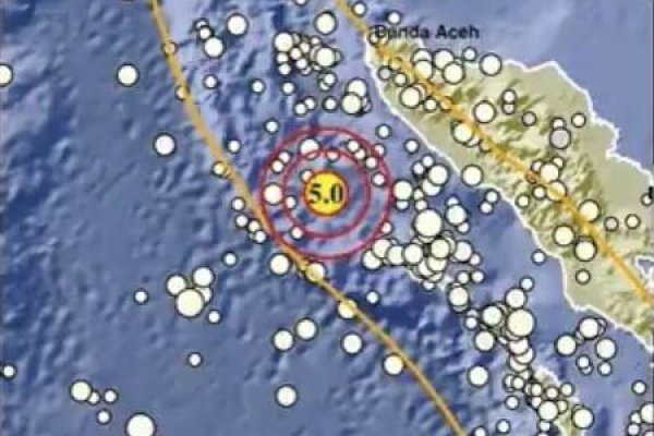 Gempa Magnitudo 5,0 Guncang Calang Aceh