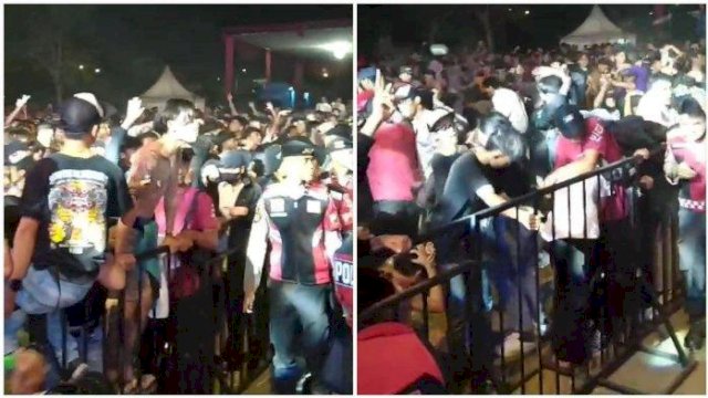 Konser Peluncuran Tahapan Pilkada Banyumas 2024 Ricuh.(F-INT)