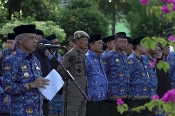 Wabup Pangkep Syahban Sammana Pimpin Upacara Hari Otoda ke-28
