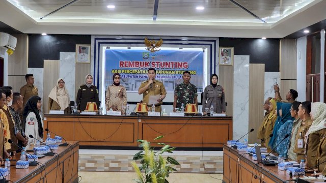 Bupati Pangkep Yusran Pimpin Rembuk Stunting.