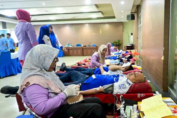 Rutin Gelar Donor Darah, PDAM Makassar Terbukti Komitmen Berkontribusi Dalam Pelayanan Kesehatan