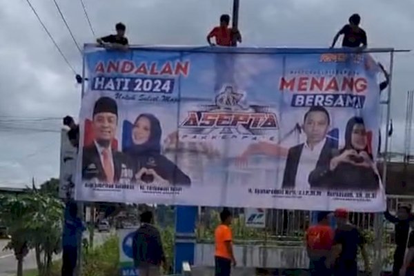 Usai Terima Rekomendasi NasDem, Masyarakat Sidrap Inisiatif Pasang Baliho SAR-Kanaah di Sejumlah Titik