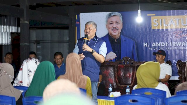 Bakal Calon Bupati Pinrang Andi Irwan Hamid Silaturahmi di Kecamatan Suppa, Pinrang