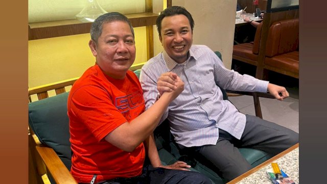 Ketua DPW NasDem Sulsel Rusdi Masse (kiri) Bersama Andi Abdul Rahim (kanan)
