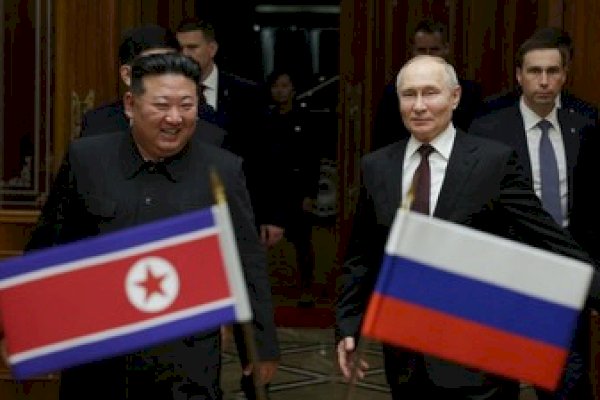 Putin dan Kim Jong Un Teken Pakta Perjanjian Pertahanan, Akan Saling Bantu Jika Diserang-AS Cs Panik