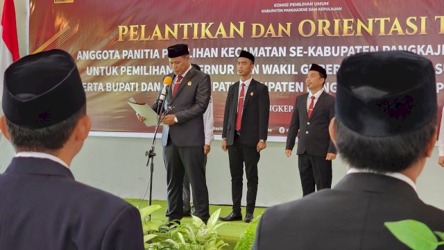 KPU Pangkep Lantik 65 Orang PKK Pilkada 2024