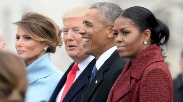 Michelle Obama-Barack Obama dan Donald Trump -Melanie Trump.(F-INT)