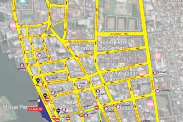 Dishub Makassar Rekayasa Lalu Lintas dan Sterilisasi Jalan Selama F8