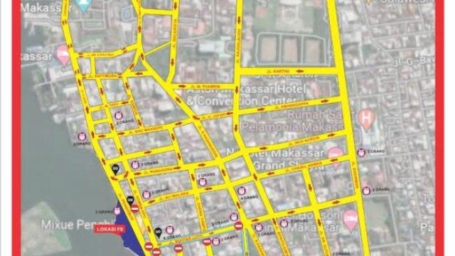 Dishub Makassar Rekayasa Lalu Lintas dan Sterilisasi Jalan Selama F8