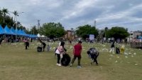 Pasca Pelaksanaan TSM Day, Panitia Pelaksana Bersihkan Sampah di Lapangan Andi Makkasau Parepare