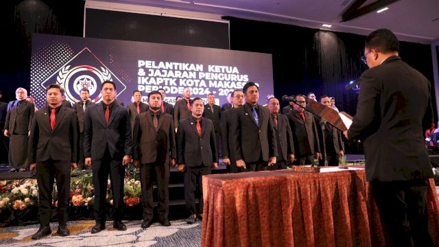Firman Pagarra Resmi Dikukuhkan Sebagai Ketua IKAPTK Kota Makassar Periode 2024-2029