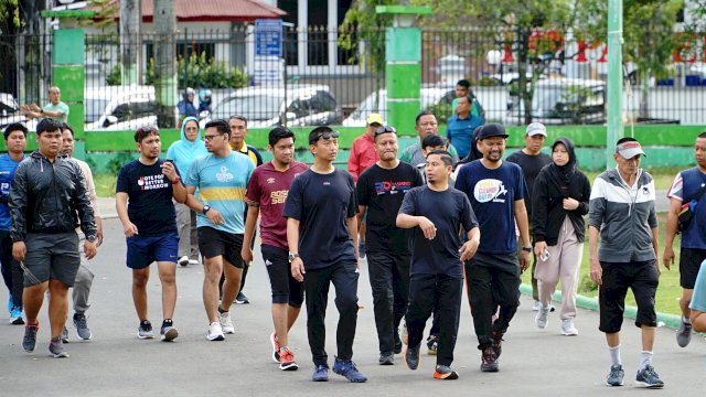 Tasming Hamid Jogging Bersama Komandan TKN Fanta Prabowo-Gibran.