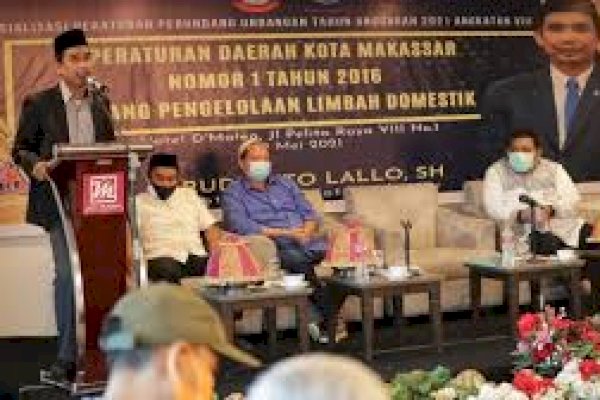 Ketua DPRD Makassar Rudianto Lallo Gelar Sosialisasi Perda Pengelolaan Air Limbah Domestik