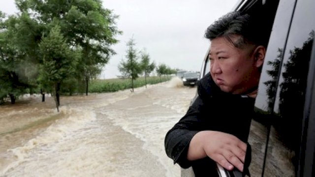 Kim Jong Un Banjir di Korut.(F-INT)