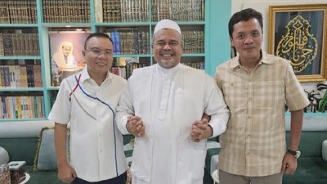 Elite Gerindra Temui Rizieq Shihab di Petamburan.