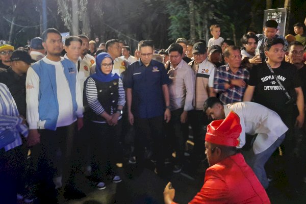 Membludak! Ribuan Orang Sambut Silaturahmi Seto-Rezki Bersama Supratman di Manggala