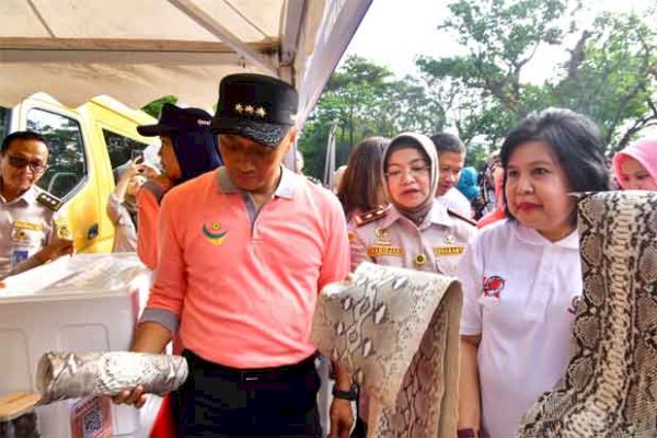 64 UMKM Binaan Disperindag dan Bank Sulselbar Pamer Produk di Pelepasan Ekspor Sulsel