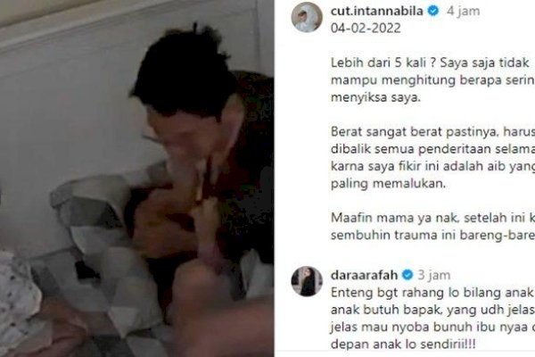 Cut Intan Kembali Unggah Video KDRT Penyiksaan Armor, Disaksikan Anak yang Balita