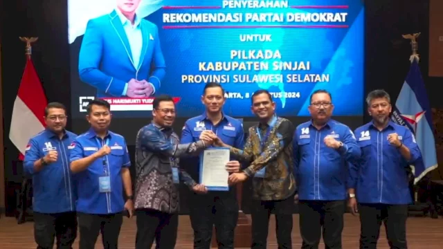 Muzayyin Arif- Ikhsan Hamid terima rekomendasi dari Partai Demokrat.