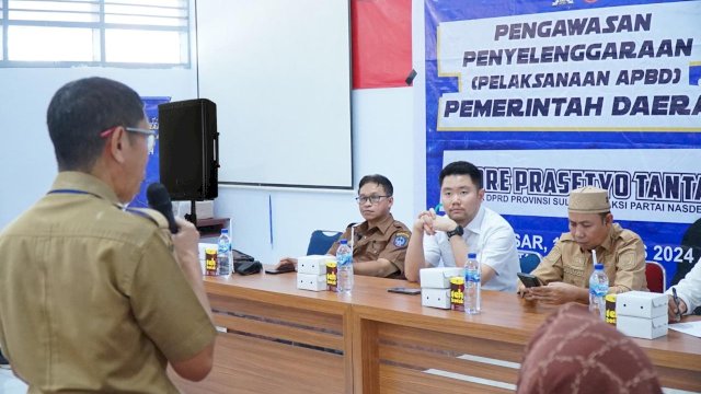 Legislator NasDem Sulsel Andre Prasetyo Tanta Lakukan Pengawasan.