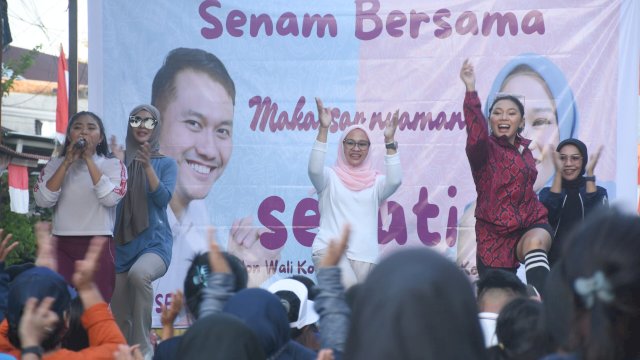 Bakal Calon Wakil Wali Kota Makassar, Rezki Mulfiati Lutfi Senah Sehati Bareng Warga Bontoala Tua.