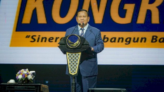 Prabowo Hadiri Puncak Kongres NasDem.