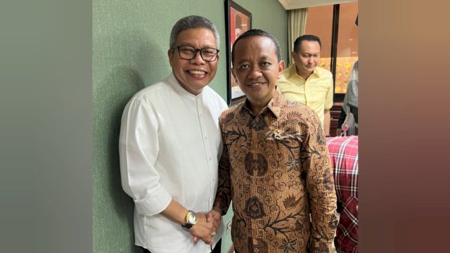 Ketua DPD I Partai Golkar Taufan Pawe Bersama Menteri Investasi RI Bahlil Lahadalia