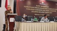 KPU Sulsel Rakor Bahas Batasan Dana Kampanye Paslon Cagub-Cawagub Sulsel