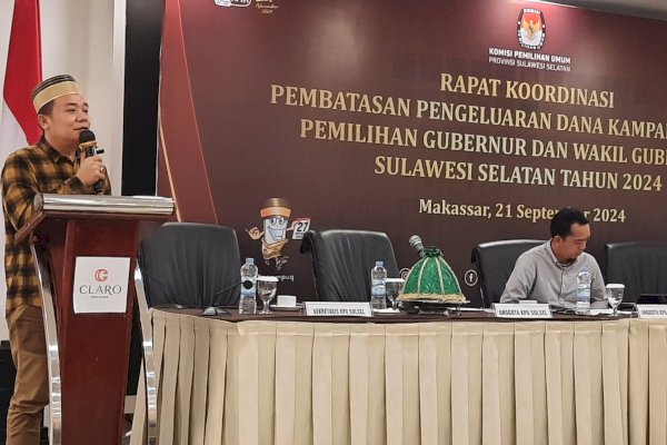 KPU Sulsel Rakor Bahas Batasan Dana Kampanye Paslon Cagub-Cawagub Sulsel