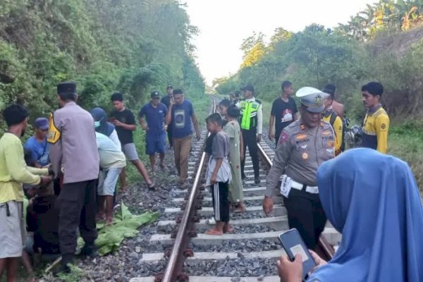 Naas, Seorang Kakek 75 Tahun Tewas Tertabrak Kereta Api Trans-sulawesi di Barru