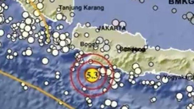 Ilustrasi gempa Sukabumi.(F-INT)