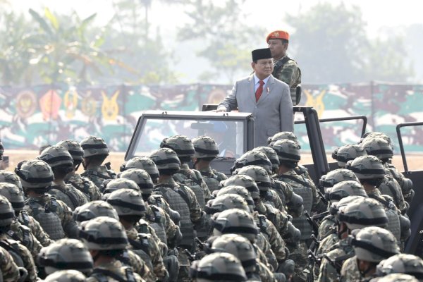 Menhan Prabowo Lantik 500 Komcad Buat Jaga IKN