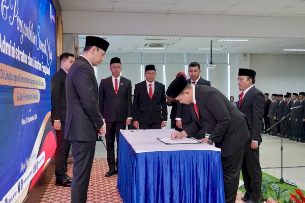 Menteri AHY Lantik Aksara Alif Raja Jadi Kepala BPN Pangkep