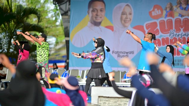 Fatmawati Ajak Ribuan Perempuan Parepare Zumba.