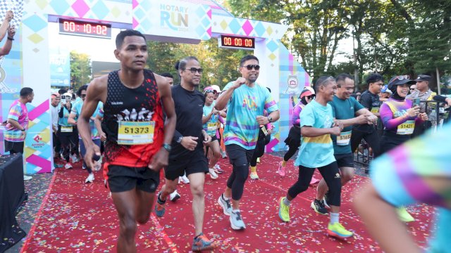 Pjs Wali Kota Arwin Azis Jadi Runner di Event Notary Run dan Kemenkes Fun Walk.