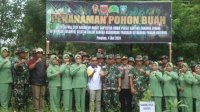 Dandim 1421/Pangkep Pimpin Penanaman Ratusan Pohon Buah Serentak