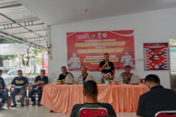 HUT Bhayangkara ke 78, Polres Pangkep Gelar Turnamen Domino Kapolres Cup di Warkop Songko Racca