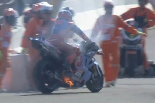 Motor Marc Marquez Terbakar di MotoGP Mandalika, APAR yang Dipakai Tak Sesuai