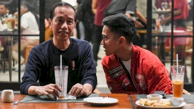 Presiden Jokowi dengan Kaesang.(f-int)