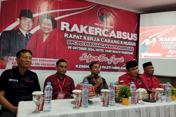 TSM MO Yakinkan Peserta Rakercabsus PDIP Parepare Mampu Wujudkan Kesejahteraan Masyarakat